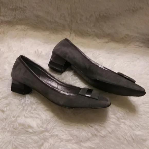 Amalfi Gray Suede Shoes - Picture 4 of 9